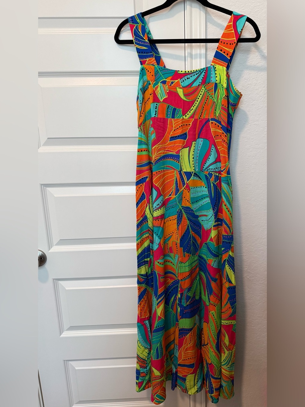 1. State Women Vibrant Multicolor Tropical Maxi Dress Sleeveless Size S